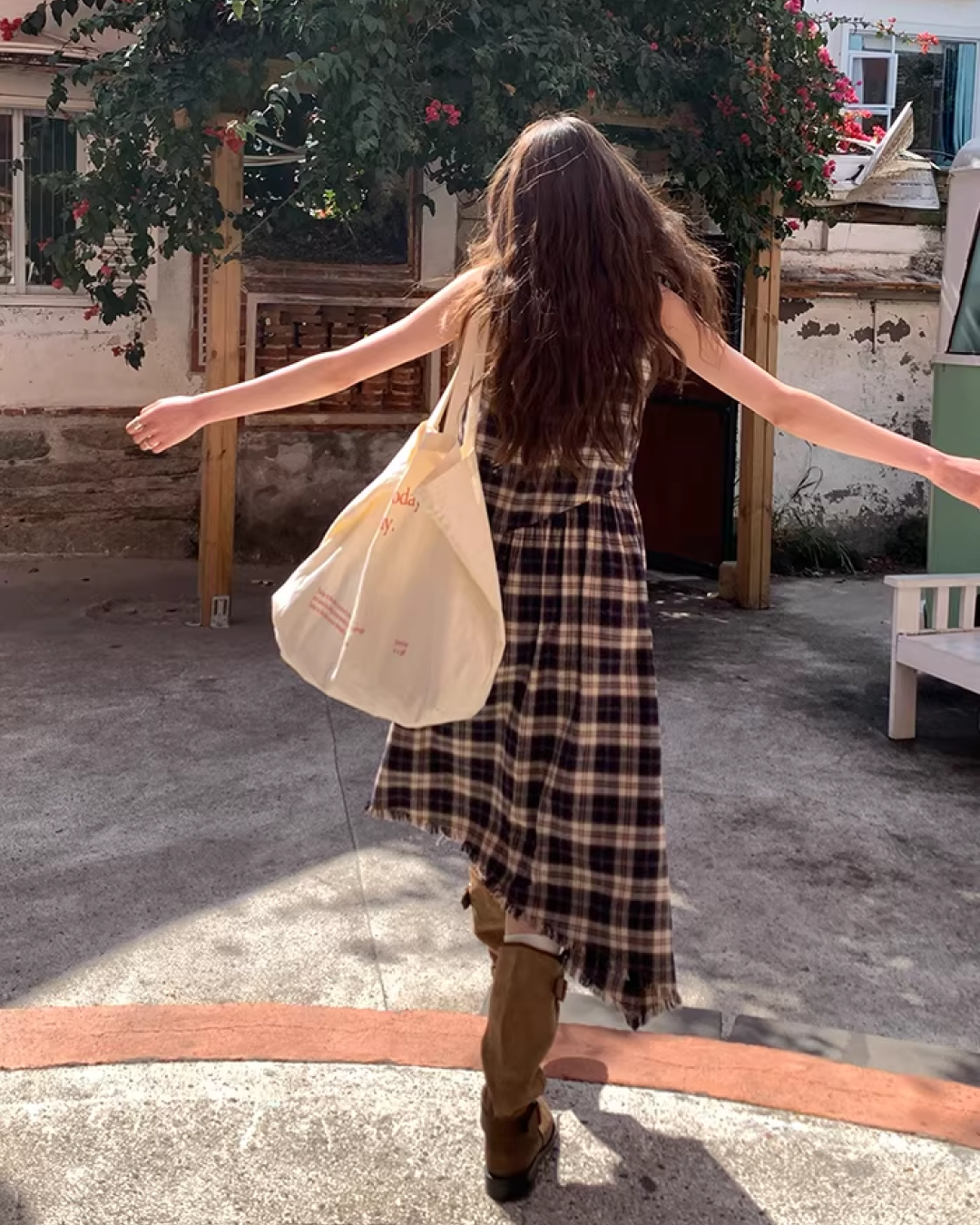 Check Camisole Dress  BU0161