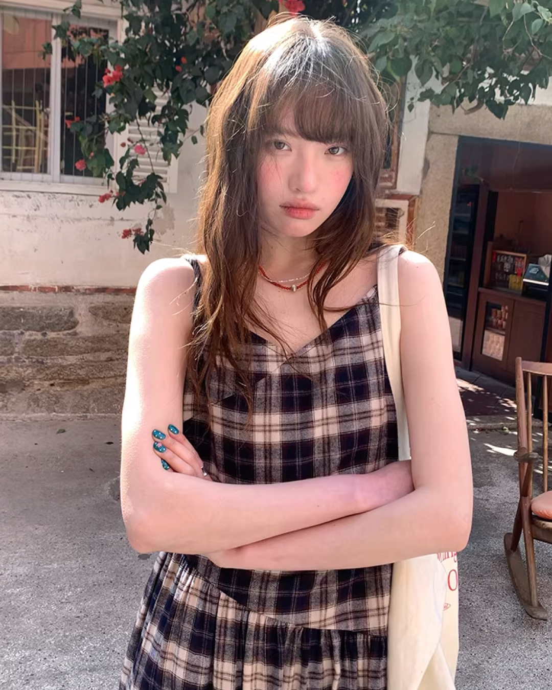 Check Camisole Dress  BU0161