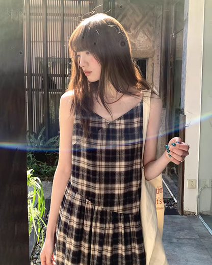 Check Camisole Dress  BU0161