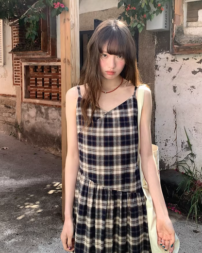 Check Camisole Dress  BU0161