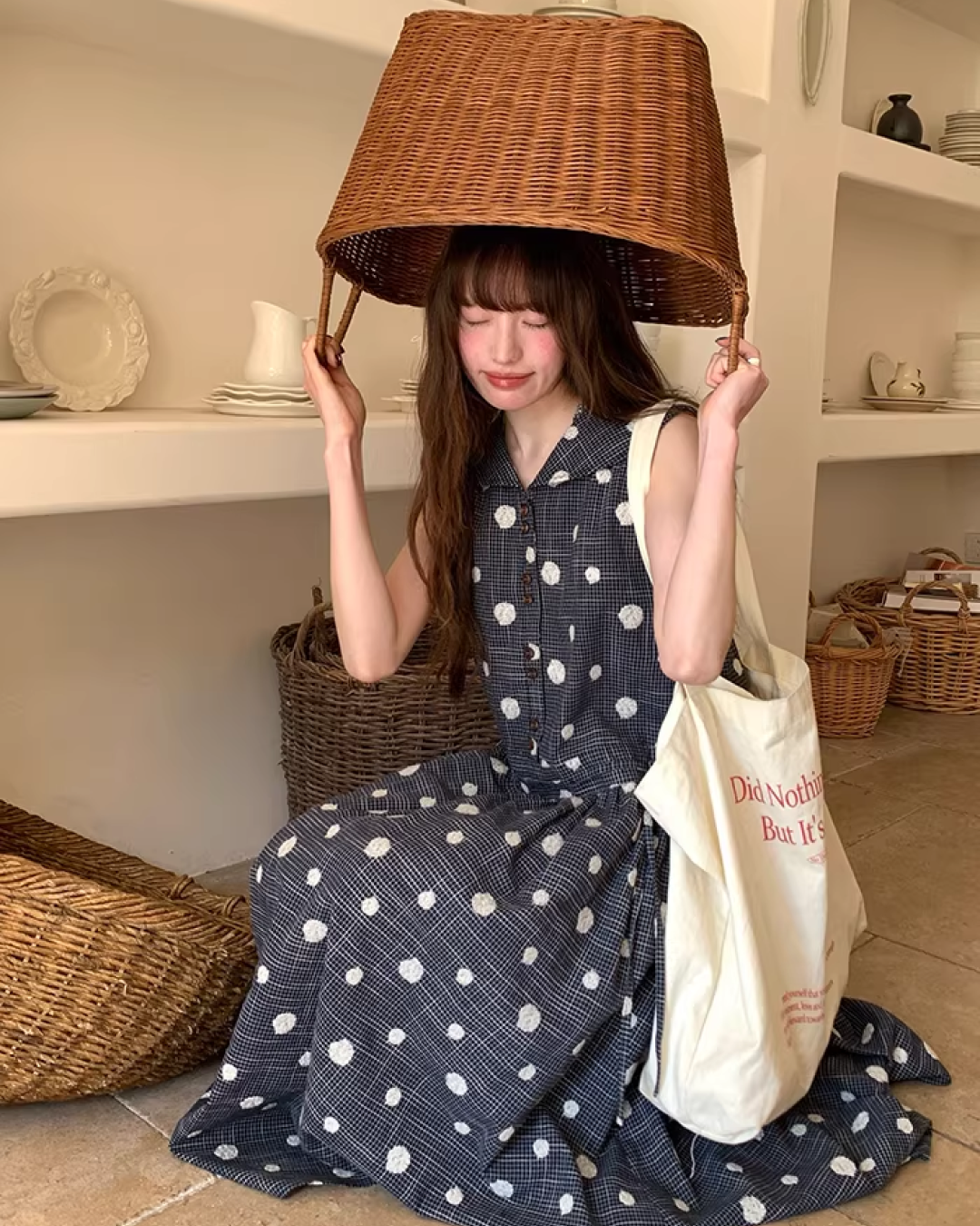 Polka Dot Pattern Dress BU0162