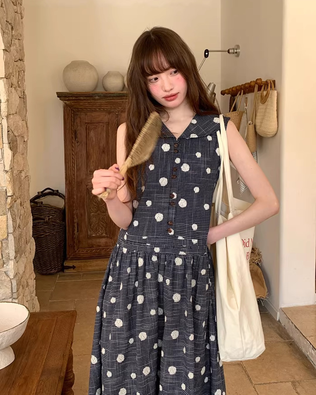 Polka Dot Pattern Dress BU0162