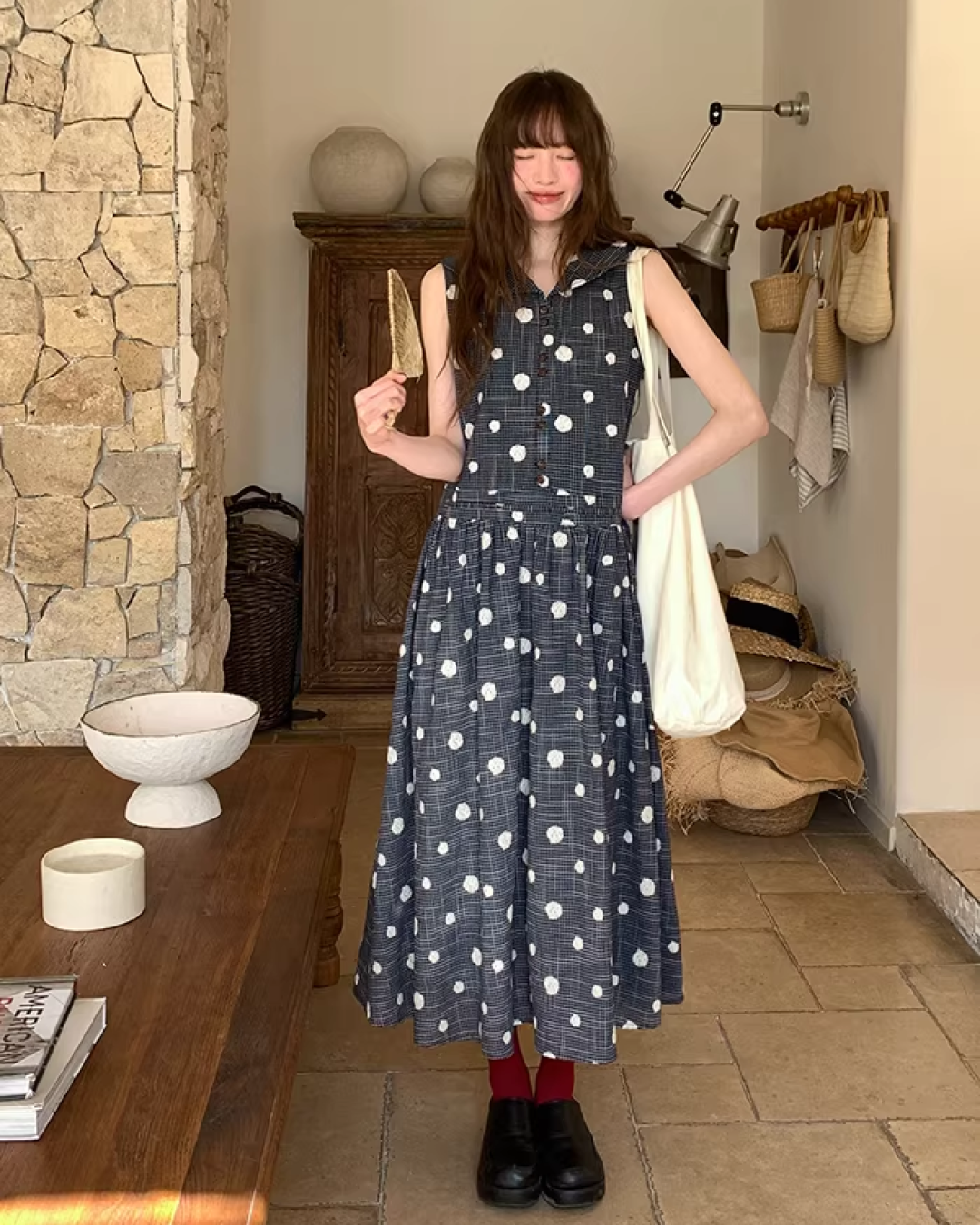 Polka Dot Pattern Dress BU0162