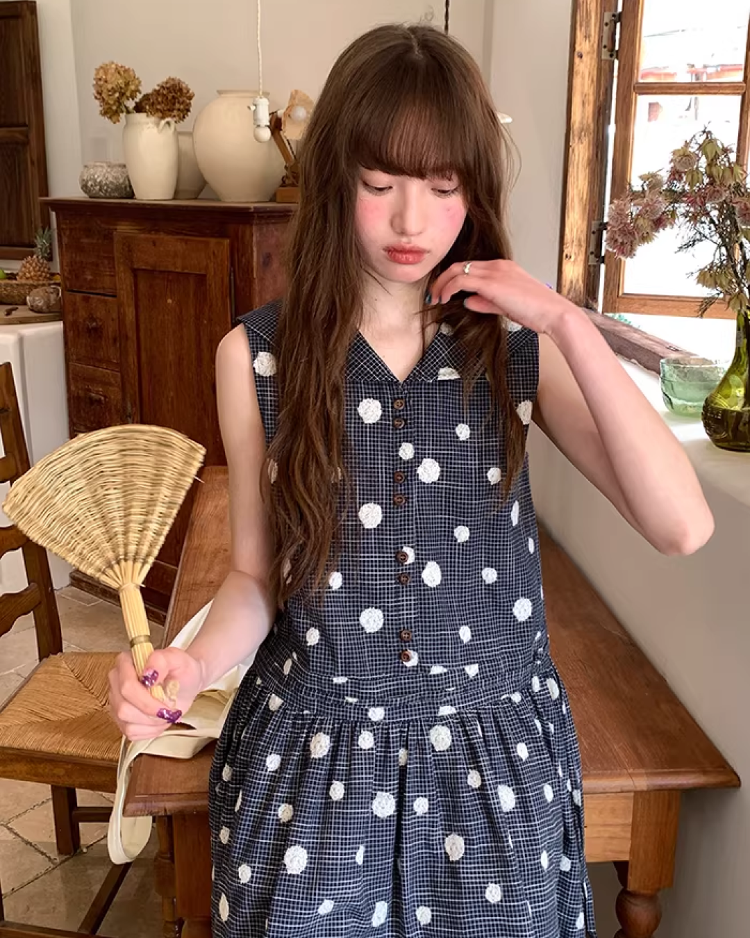 Polka Dot Pattern Dress BU0162