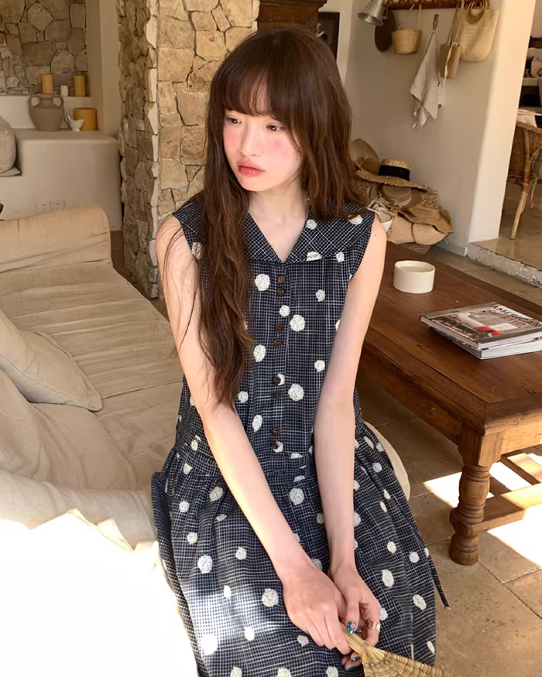 Polka Dot Pattern Dress BU0162