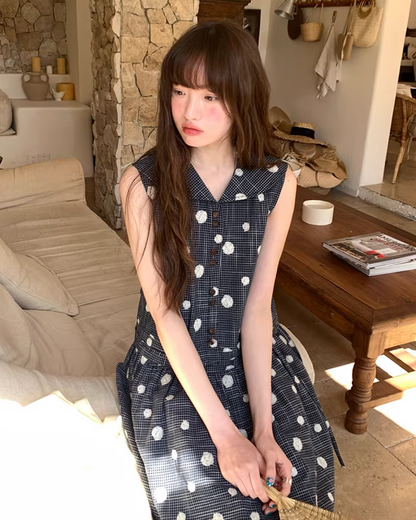 Polka Dot Pattern Dress BU0162