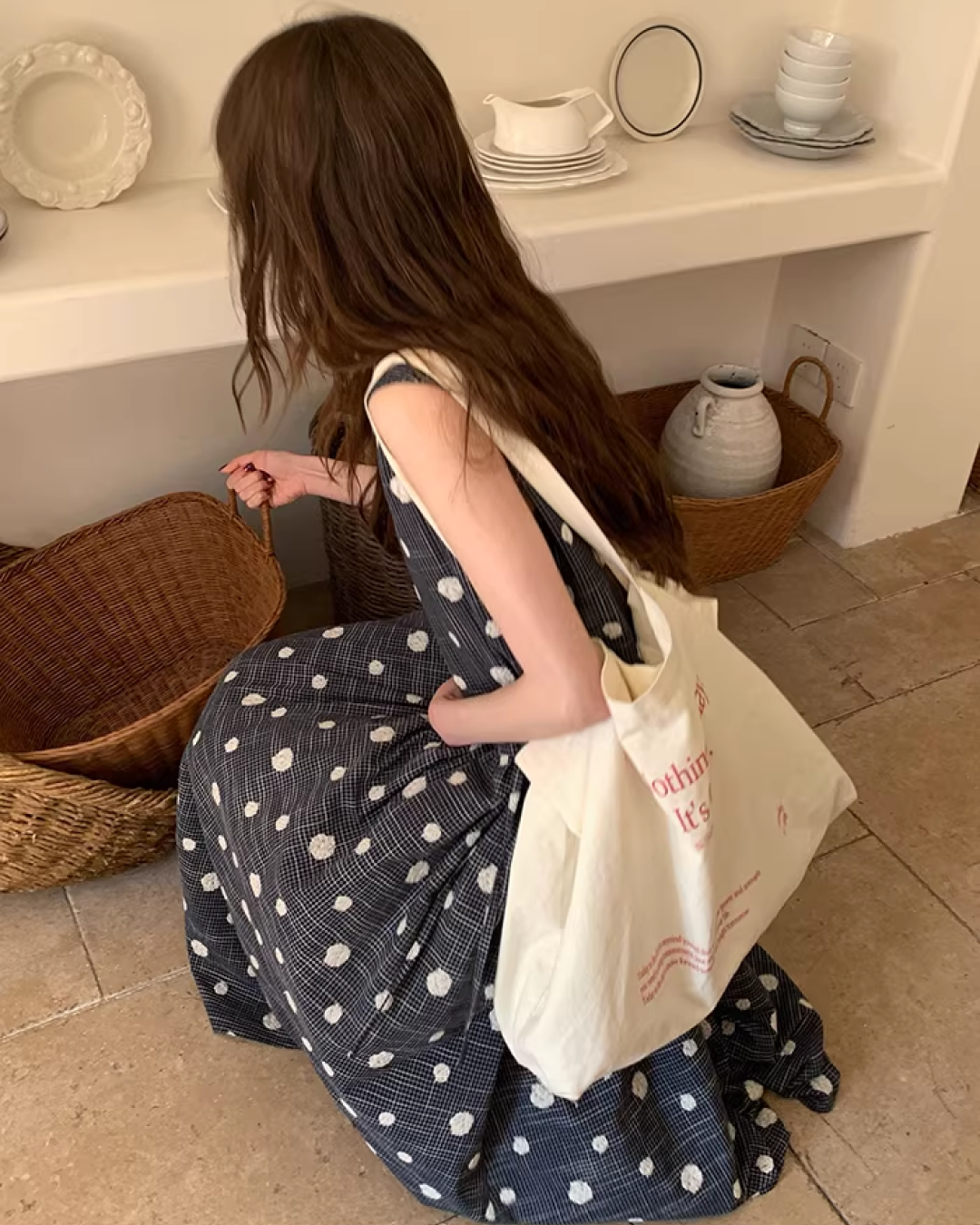 Polka Dot Pattern Dress BU0162