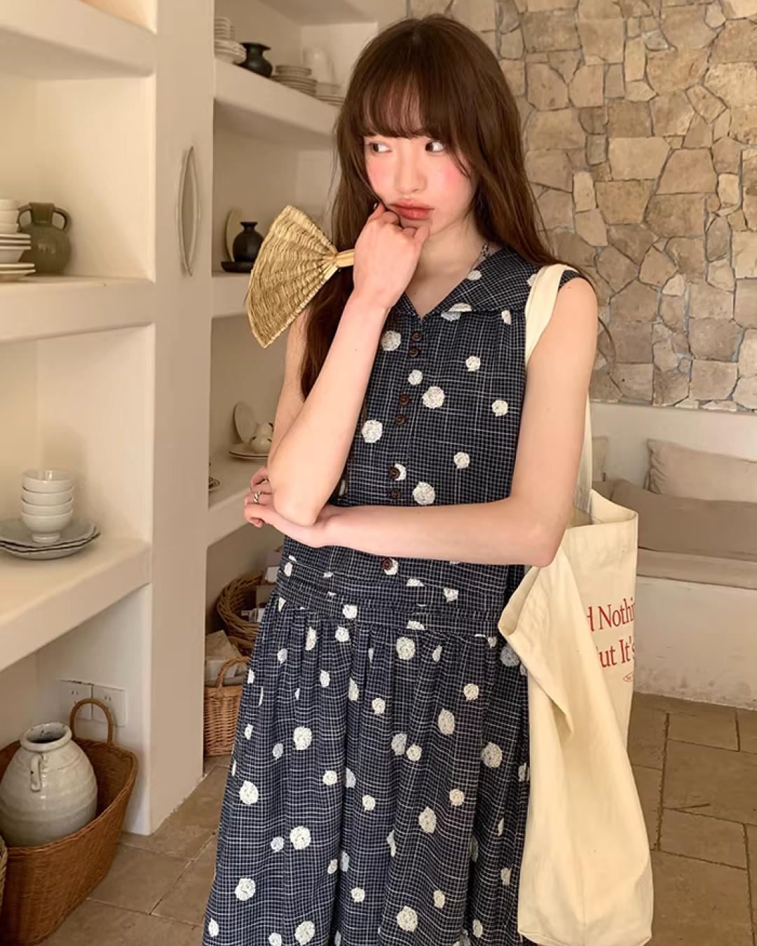 Polka Dot Pattern Dress BU0162