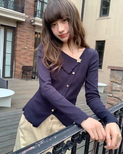 Accent Button Knit BU0165