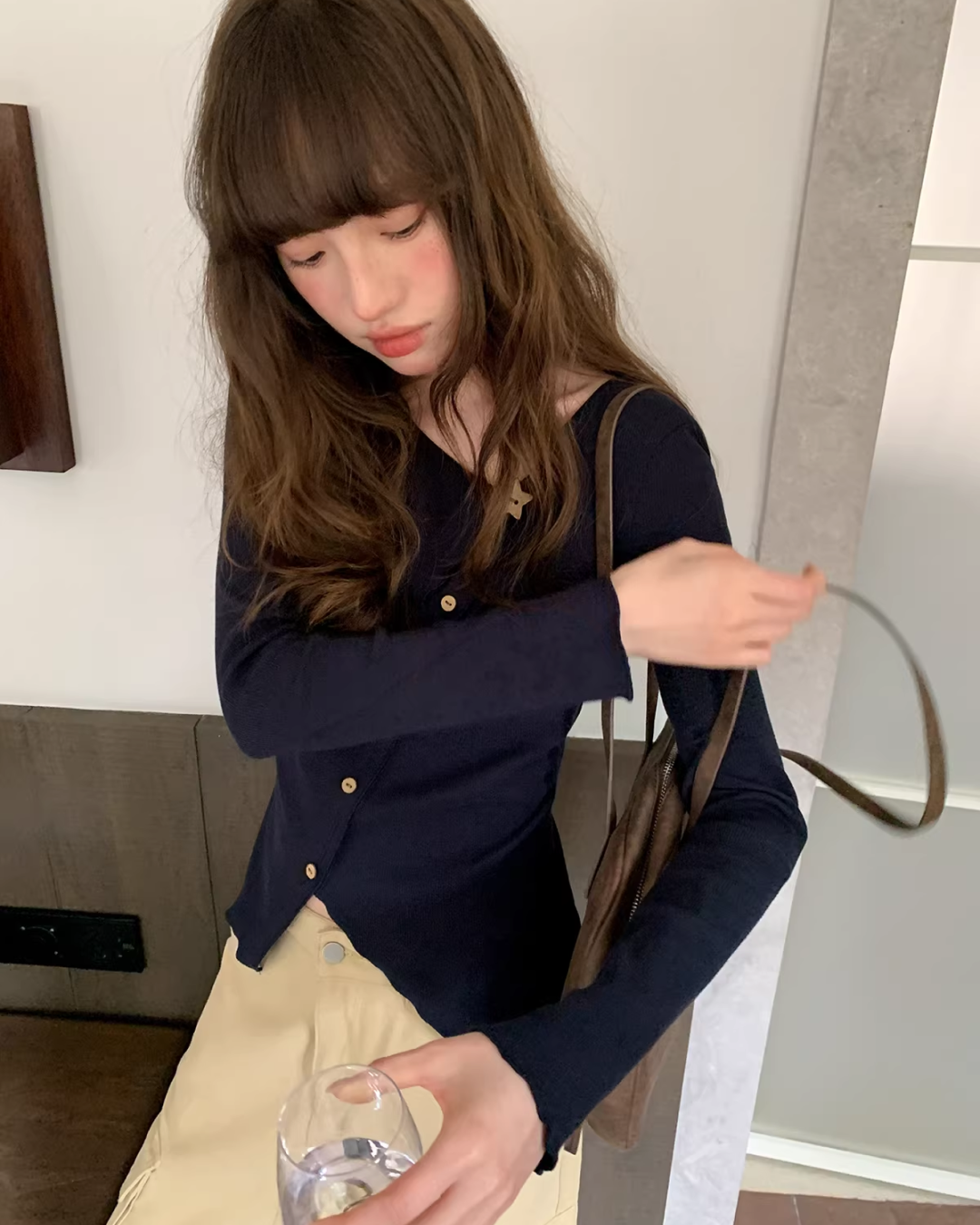 Accent Button Knit BU0165