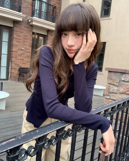 Accent Button Knit BU0165