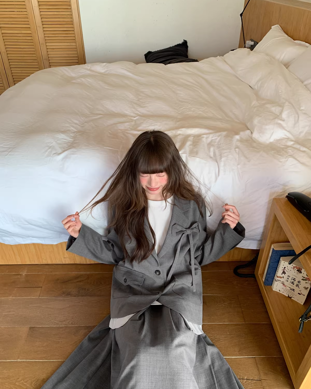 Lace Layerd Jacket & Pleated Long Skirt BU0168