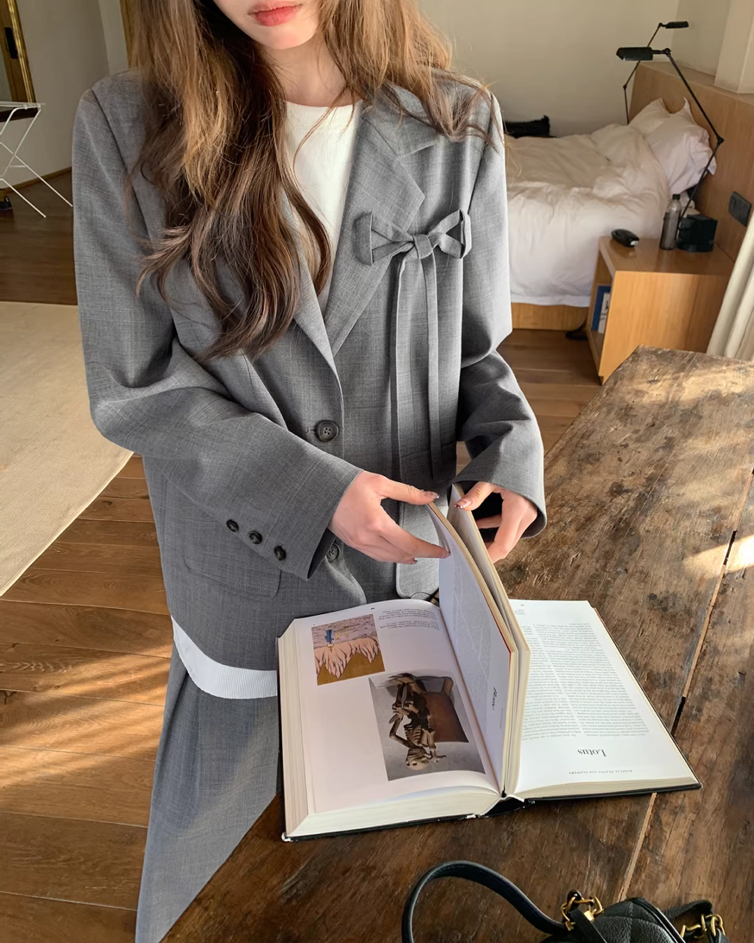 Lace Layerd Jacket & Pleated Long Skirt BU0168