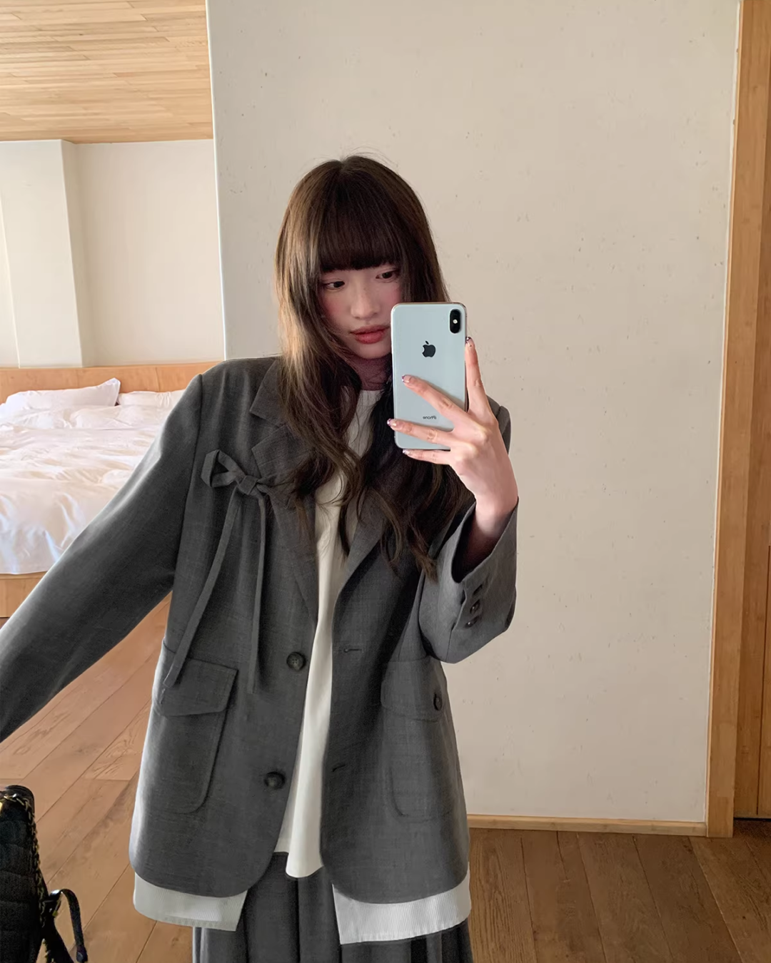 Lace Layerd Jacket & Pleated Long Skirt BU0168