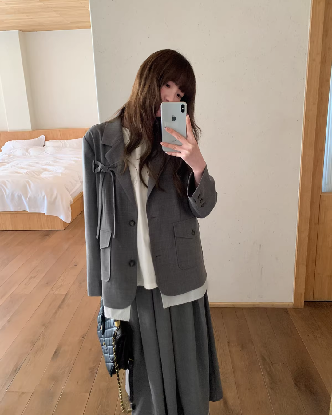 Lace Layerd Jacket & Pleated Long Skirt BU0168