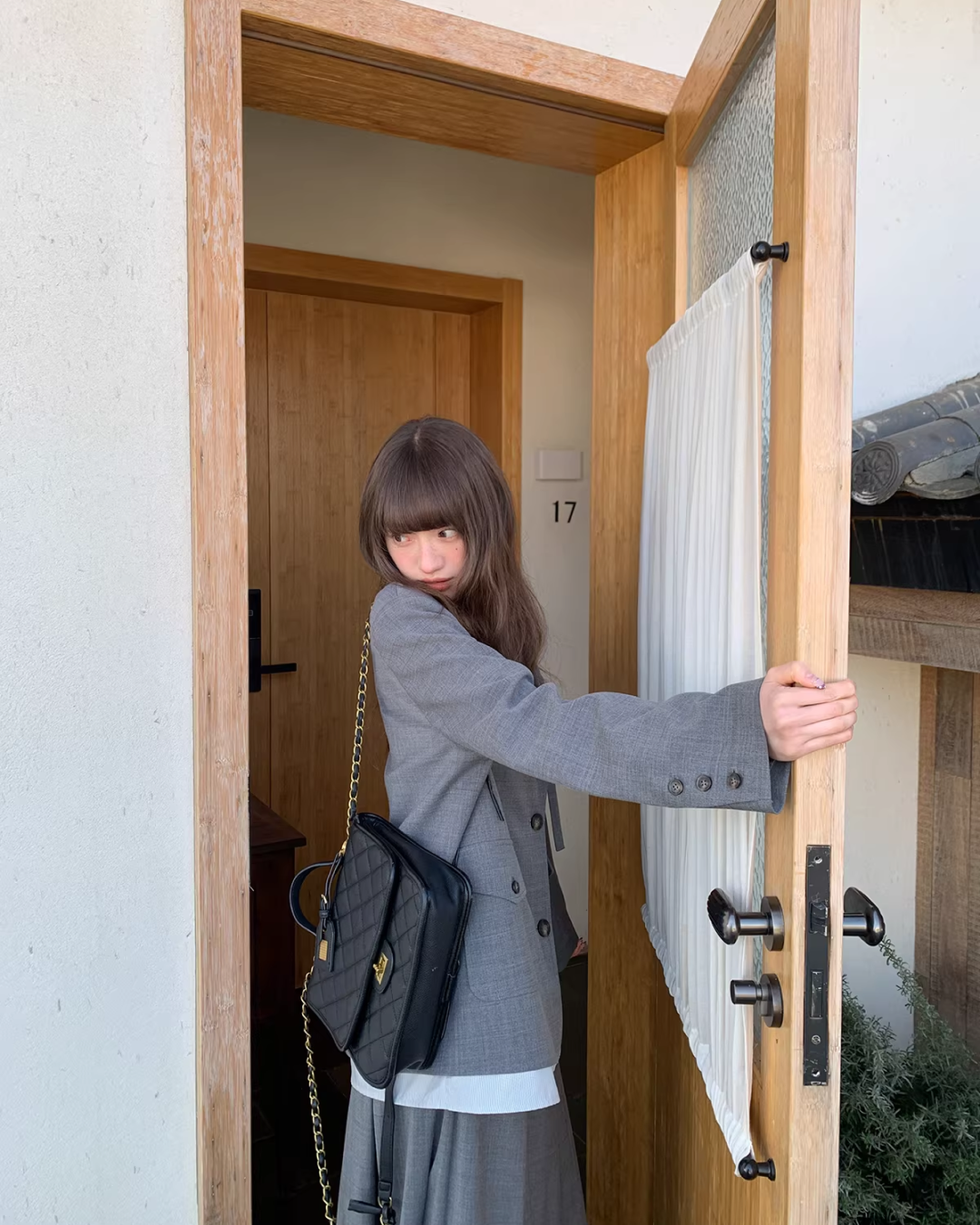 Lace Layerd Jacket & Pleated Long Skirt BU0168