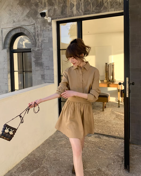 Brown Shirt Dress BU0169