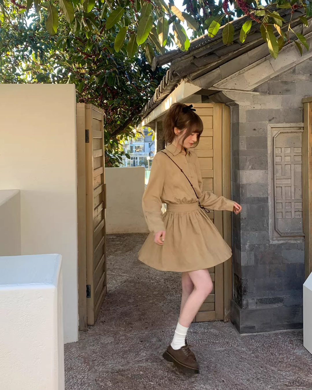 Brown Shirt Dress BU0169