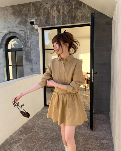 Brown Shirt Dress BU0169
