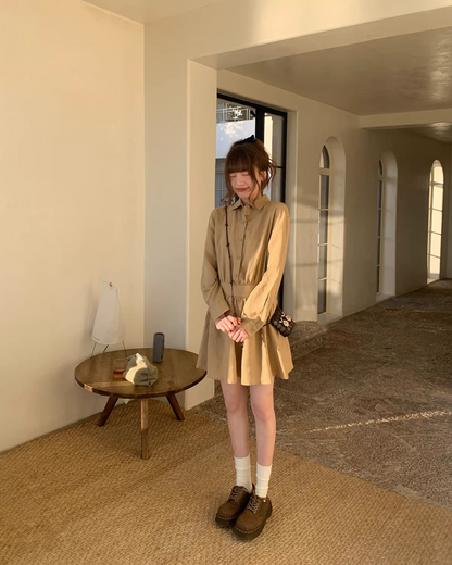 Brown Shirt Dress BU0169