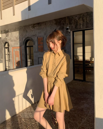 Brown Shirt Dress BU0169