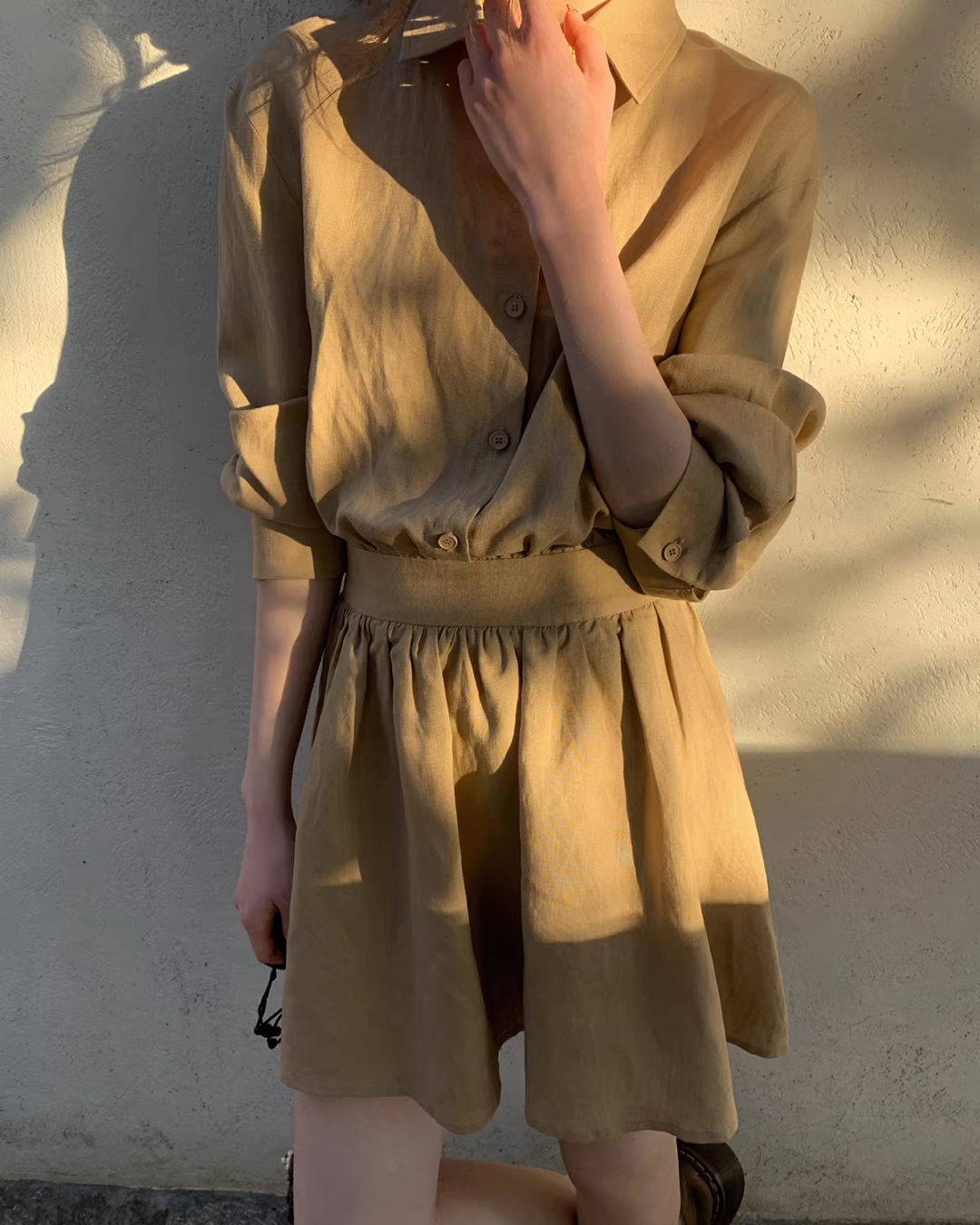 Brown Shirt Dress BU0169