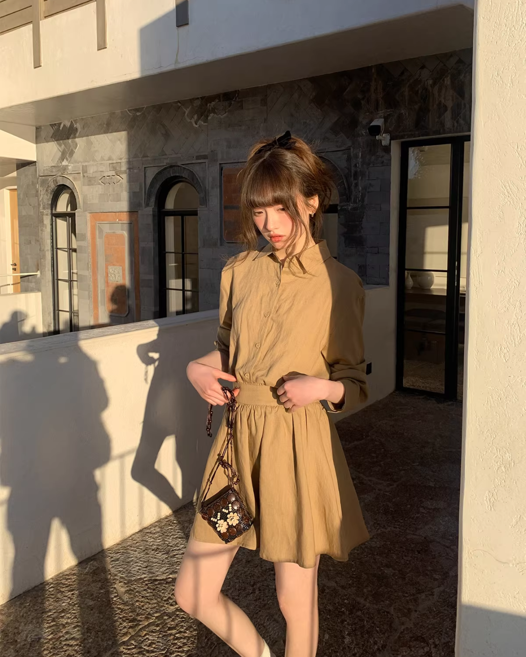 Brown Shirt Dress BU0169