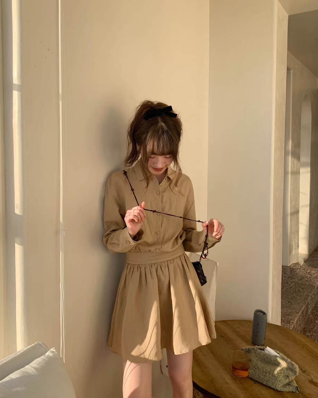 Brown Shirt Dress BU0169