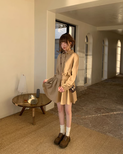 Brown Shirt Dress BU0169