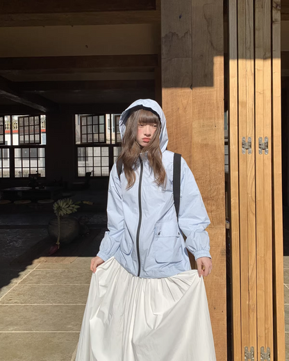 Lightblue Check Zip Outer BU0171