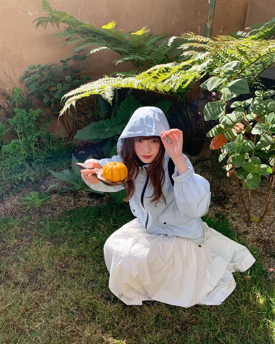 Lightblue Check Zip Outer BU0171