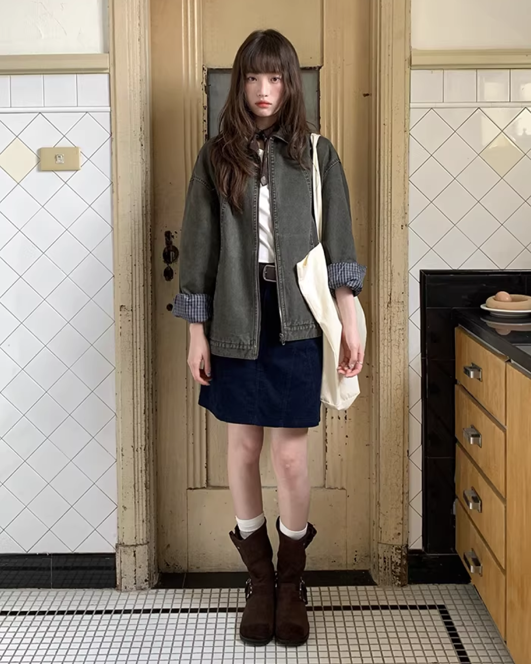 Switch Check Vintage Zip Jacket BU0174