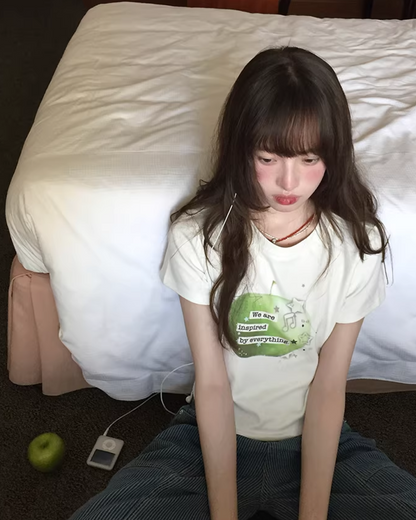 Green Apple Printed T-shirt BU0175