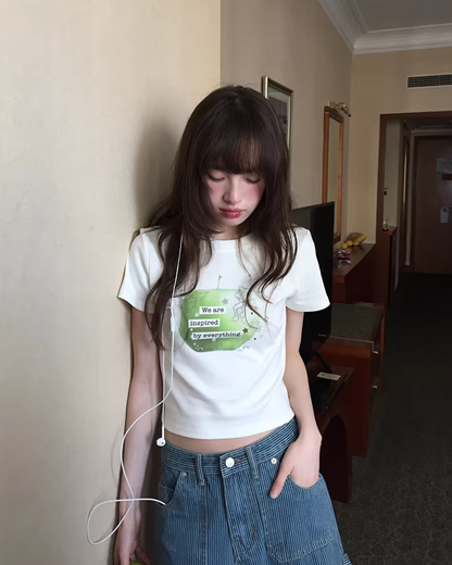 Green Apple Printed T-shirt BU0175