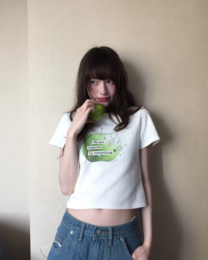 Green Apple Printed T-shirt BU0175