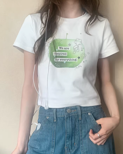 Green Apple Printed T-shirt BU0175