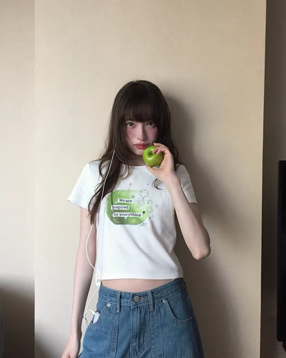 Green Apple Printed T-shirt BU0175