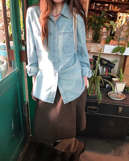 Light Blue Denim Shirt BU0176
