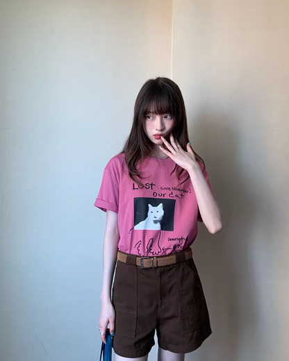 Cat Printed T-Shirt BU0182
