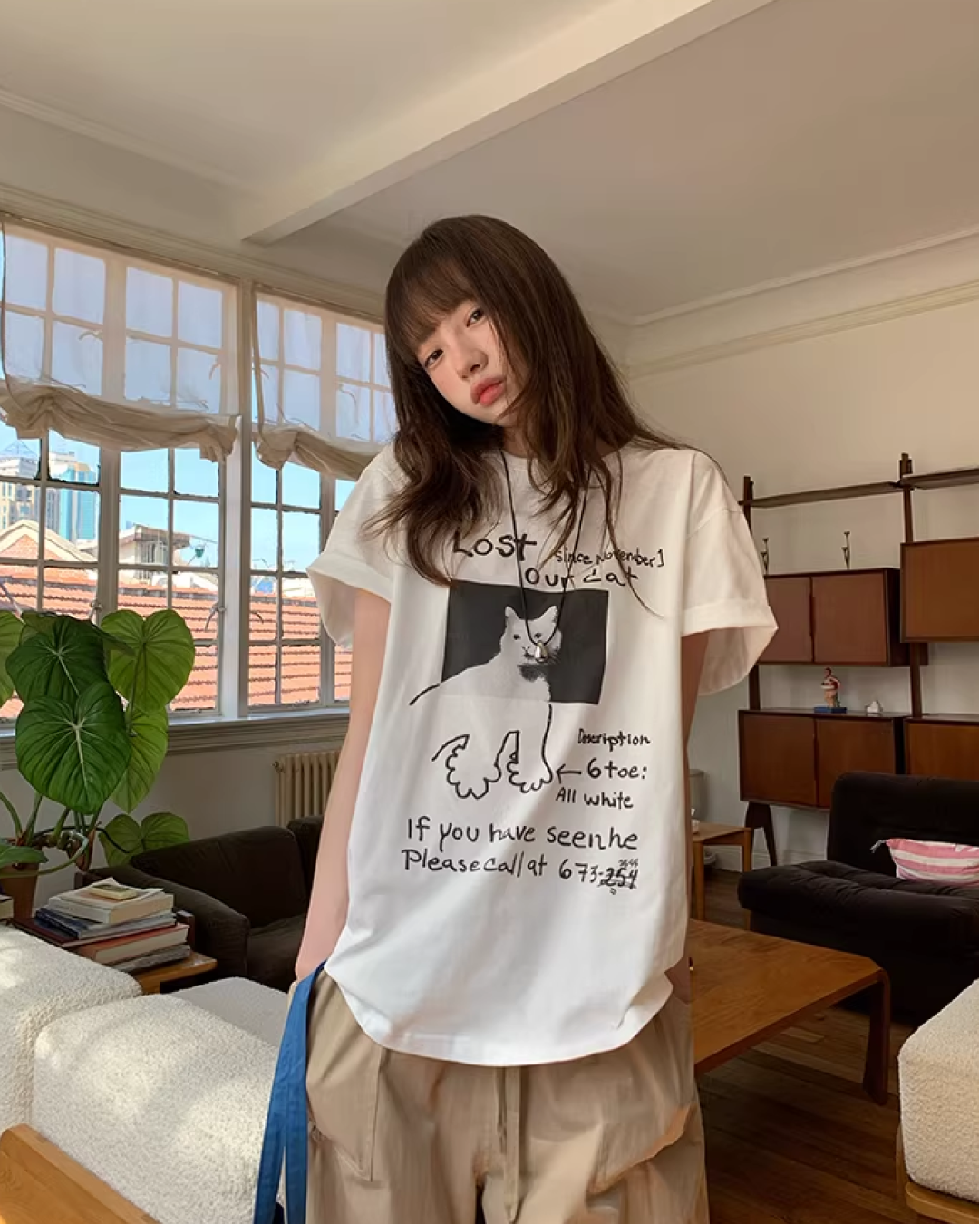 Cat Printed T-Shirt BU0182