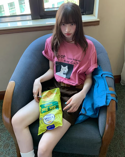 Cat Printed T-Shirt BU0182