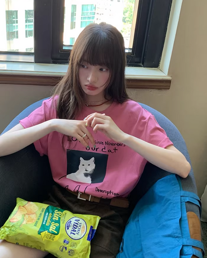 Cat Printed T-Shirt BU0182