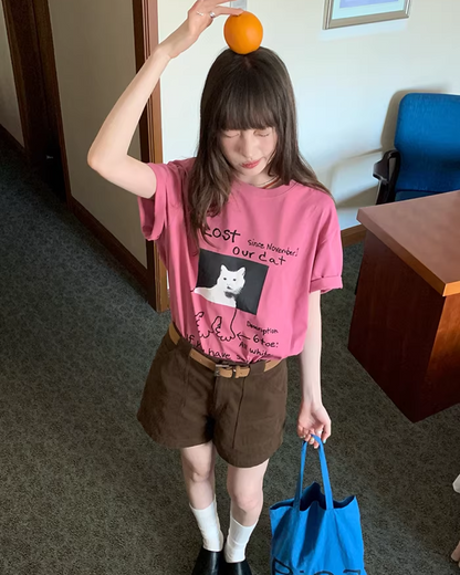 Cat Printed T-Shirt BU0182