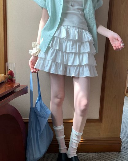 Frill Short Skirt BU0186 – 13rain Frill Short Skirt BU0186 – 13rain