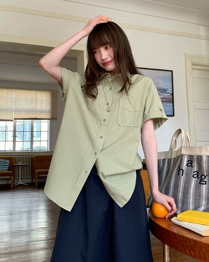 Loose Small Pattern Shirt BU0191