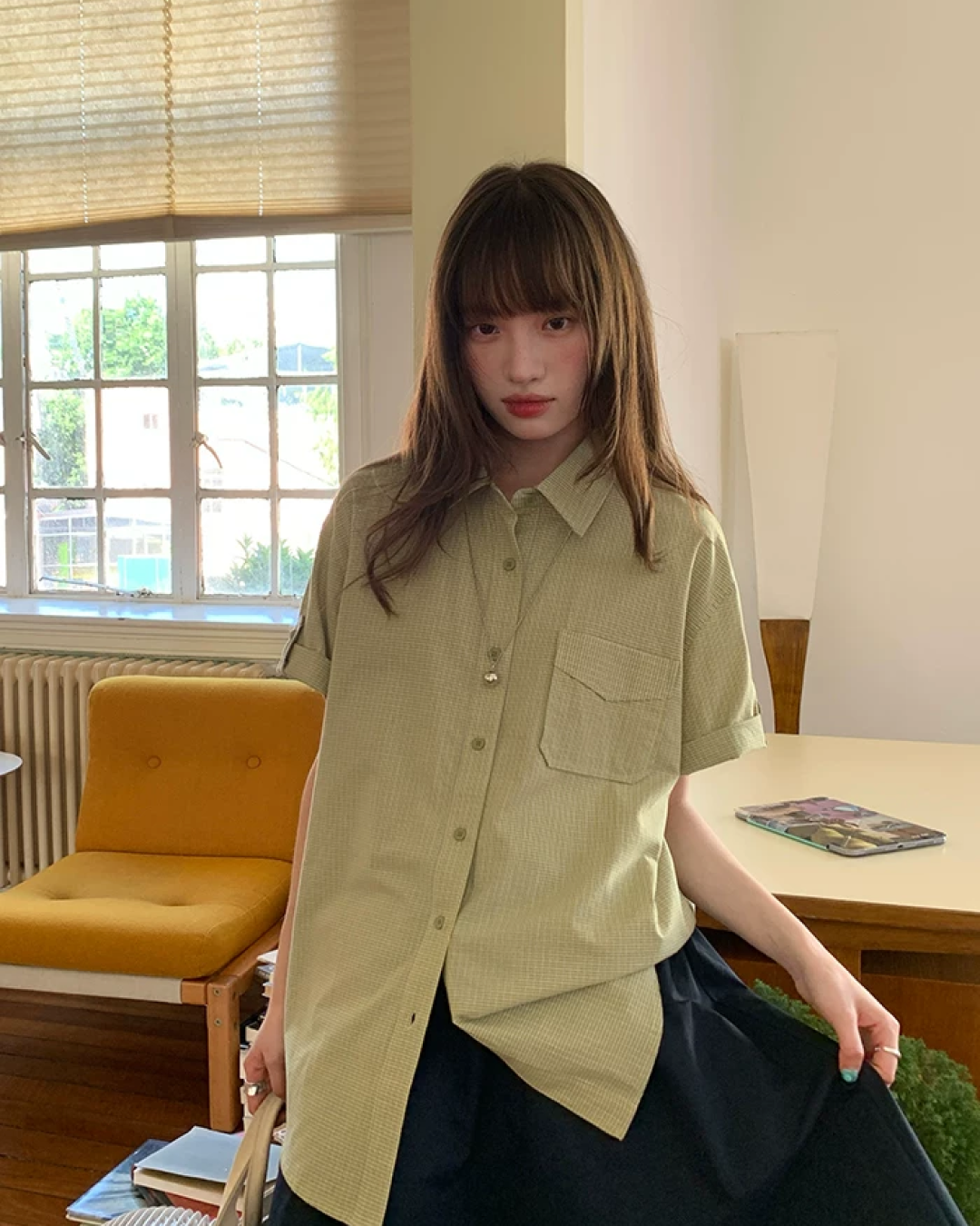 Loose Small Pattern Shirt BU0191
