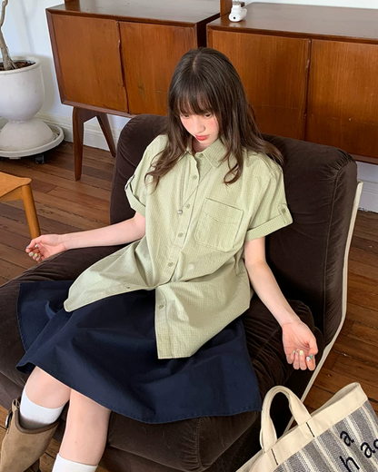 Loose Small Pattern Shirt BU0191