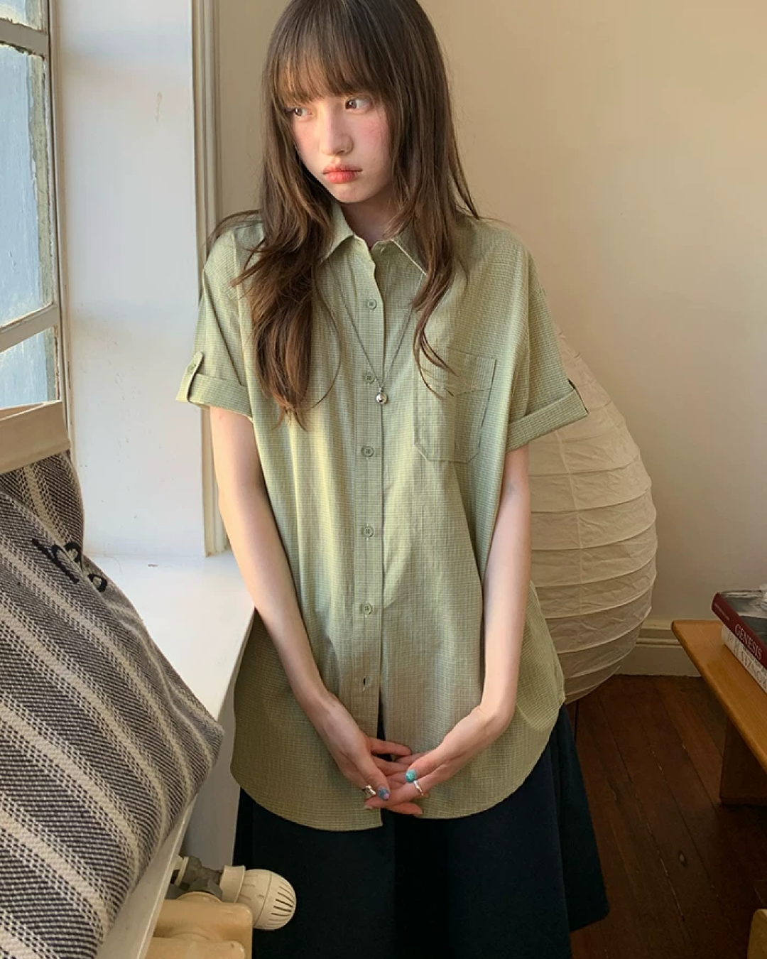 Loose Small Pattern Shirt BU0191
