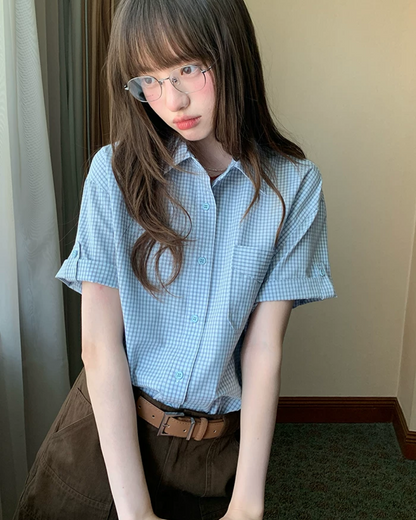 Loose Small Pattern Shirt BU0191