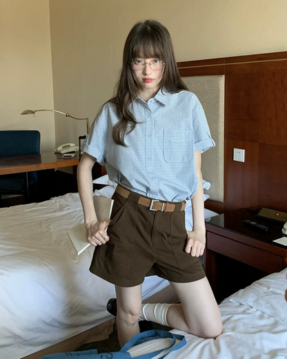 Loose Small Pattern Shirt BU0191
